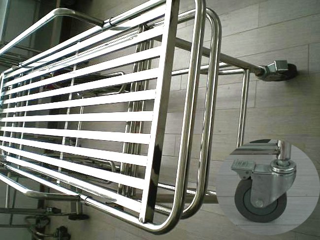 Trole de aço inoxidável da maca da emergência paciente para a ambulância com levantamento do espaldar (ALS-ST002b)
